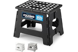 Handy Laundry Folding Lightweight Step Stool - Sturdy Enough to Support Adults and Safe Enough for Kids - Opens Easy with One
