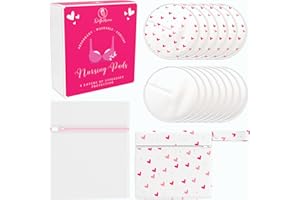 Ninja Mama Super Soft Washable Viscose Derived from Bamboo Breast Pads - Reusable Nursing Pads for Breastfeeding, Nipple Pads for Leaking Breast Milk - Pack of 14