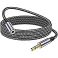 MOSWAG 10FT/3Meter 3.5mm Extension Cable Audio Male to Female Stereo Extension Adapter Nylon Braided Cord Compatible for Home