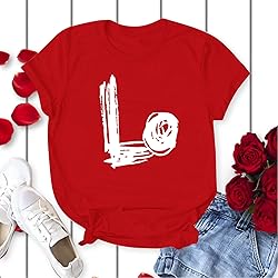 Generic Couples Matching Shirts, Red V-Neck Graphic