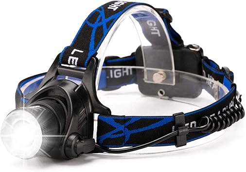canotagio lampara frontal para cabeza recargable linterna minera para cabeza o casco con intensidades de luz para ciclismo senderismo y mas