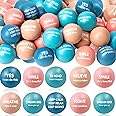Liliful 48 Pieces Motivational Stress Balls Bulk for Adults Fidget Toys Inspirational Squeeze Balls Valentine‘s Day Employee Appreciation Gift Adult Goodie Bag Stuffer 2.2 Inch(Morandi Color)