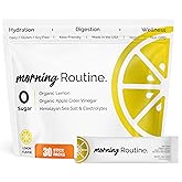 ROUTINE Morning Daily Hydration | Electrolyte Powder Packets with Apple Cider Vinegar, Lemon, and Sea Salt | Keto &amp; Paleo-Friendly Electrolyte Drink Mix (30 Pack)