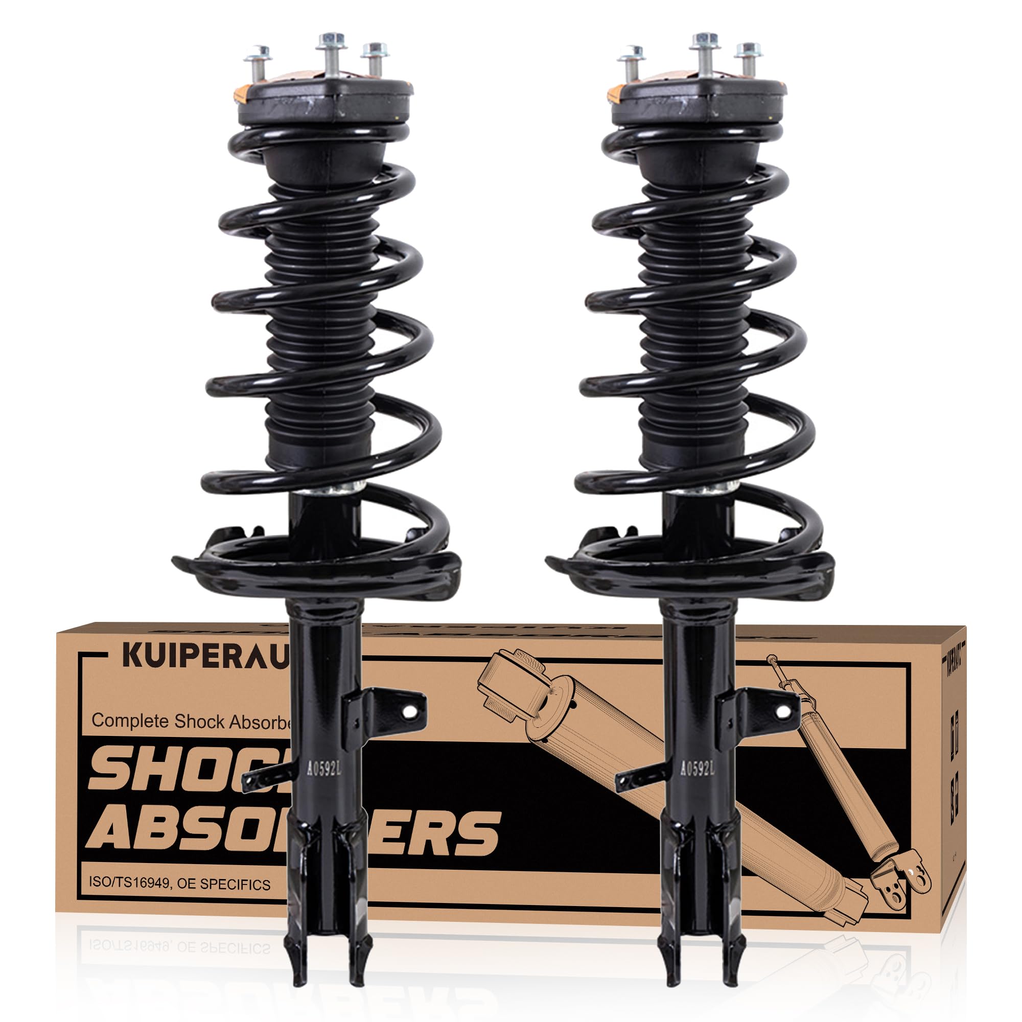 Photo 1 of **INCOMPLETE SET ONLY 1** KUIPERAUTO Rear Complete Struts Coil Spring Assembly 172215 172216 Compatible with 2004-2006 Lexus RX330, 2007 RX350, 2006-2007 RX400h, 2004-2007 Toyota Highlander Replacement Shock Absorbers Only AWD