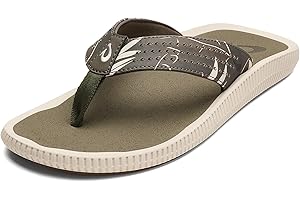 OLUKAI Ulele Men's Beach Sandals, Water Resistant Flip Flops, Arch Support & Comfort Fit, Lightweight & Durable, Enhanced Grip & Traction