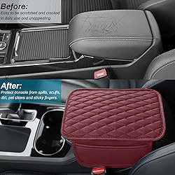 Car Center Console Cover, Upgraded Microfiber