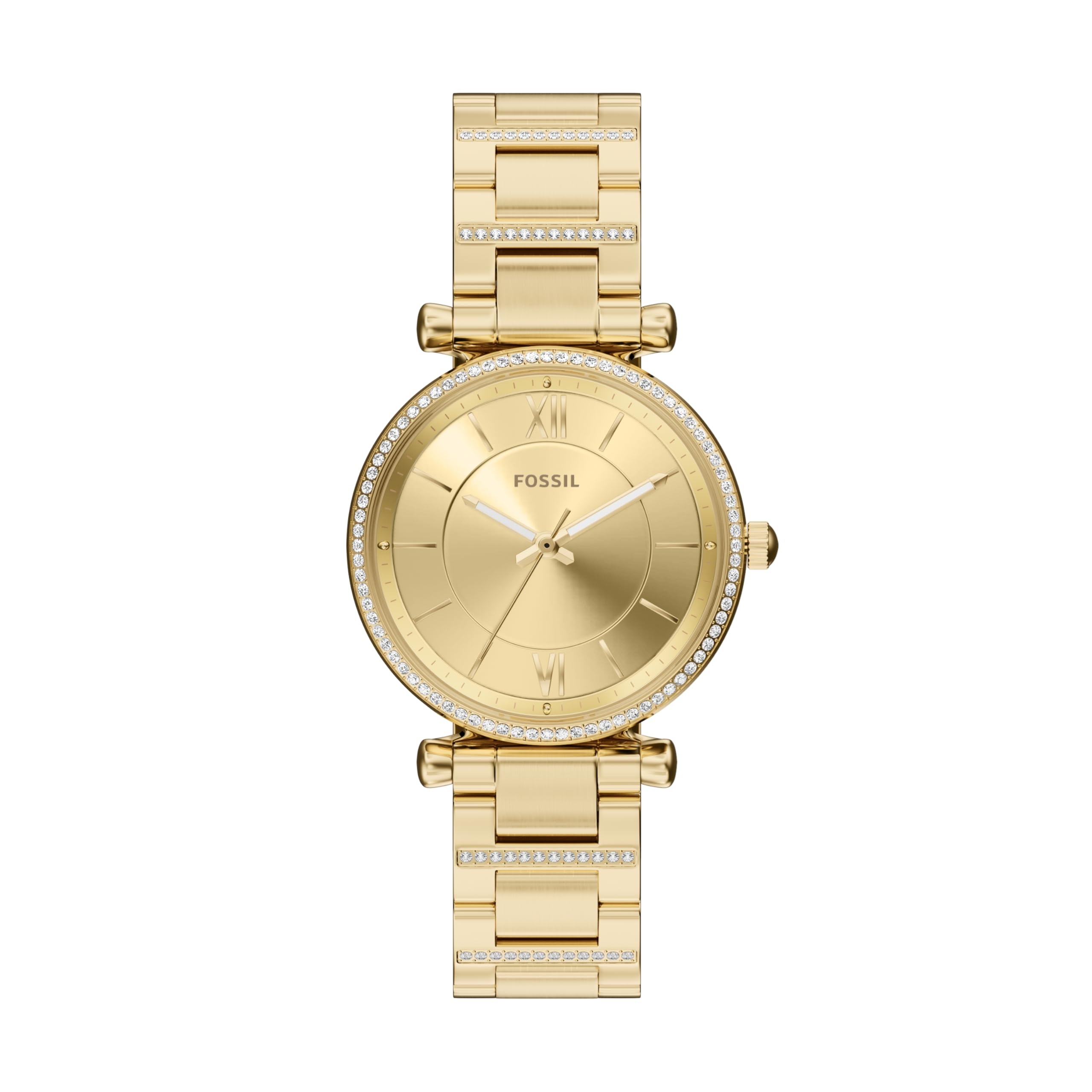 Fossil Women's Carlie Three-Hand Gold-Tone Stainless Steel Watch (Model: ES5465) Image