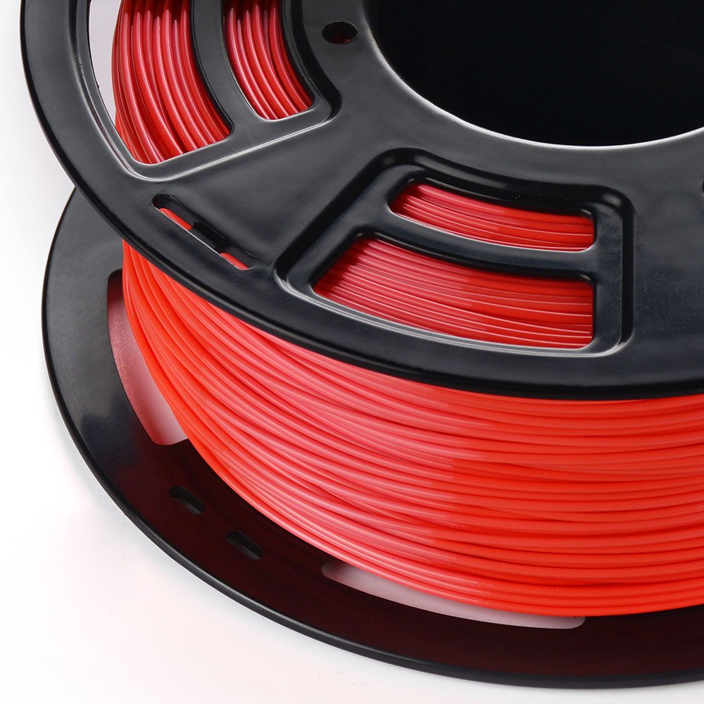 3D PLA Red Printing Filament, 1.75 mm Dimensional Accuracy +/- 0.05 mm, 2.2 LBS Spool