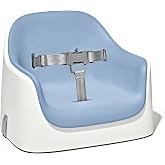 OXO Tot Nest Toddler Booster Seat for Kitchen with Removable Cushion, Dusk | Portable Toddler Booster Seat, Folds Flat For Travel, Adjustable Straps Secure To Chair, Compact Design, Easy To Clean