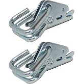 Snap-Loc E Track Hook-Ring Adaptor, E Track Tie Downs for Cargo Management, Made from Heavy Duty Zinc-Plated Steel, Easy Slip in Setup, 2 Pack