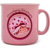 Silver Buffalo Strawberry Shortcake Polka Dots Ceramic Camper Coffee Mug | Holds 20 Ounces