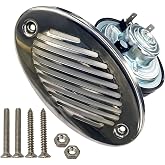 5190512 Boat Horns 316 Stainless Steel 12V 125DB Waterproof Marine Horn Sound Bright With Two Types of 316 Stainless Steel Mounting Screws