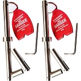 YnFag Double Drop Leg Elevator Door Key, 2 Pack - Solid Carbon Steel, Folding Steel Rod, Surface Plating, Silver