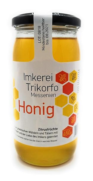 ARISTOS Zitrusblüten Honig | Griechischer Honig | Zitronenblüten, Orangenblüten und Clementinenblüten | 450 g