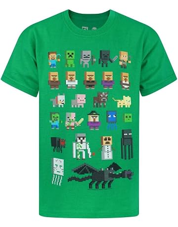 Boys Tops Tees Amazon Com Au - minecraft sprites boy s t shirt