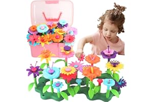 CENOVE Toddler Toys for 3 4 5 6 7 Year Old Girls and Boys,Flower Garden Building Toy with Carry Box, STEM Toys for Preschool Children Educational Activity