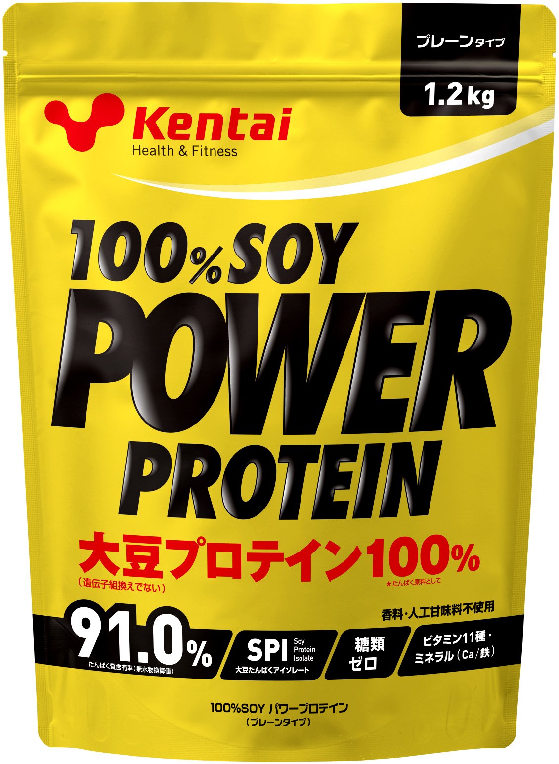 Kentai(健康体力研究所) 100%SOY パワープロテイン プレーンタイプ 1.2kg商品画像