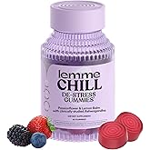 Lemme Chill Stress Relief Gummies with 300mg KSM-66 Ashwagandha, Lemon Balm, Passionflower & Goji to Support Relaxation, Healthy Cortisol & Sleep - Gluten-Free, Non-GMO, Mixed Berry (60 Count)