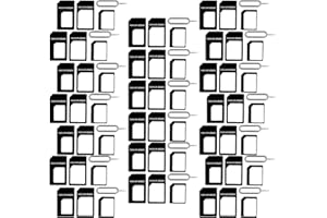 SAITECH IT 20 Pack New Nano and Micro Sim Adapter With Eject Pin Needle - Easy to Use and Store - Black