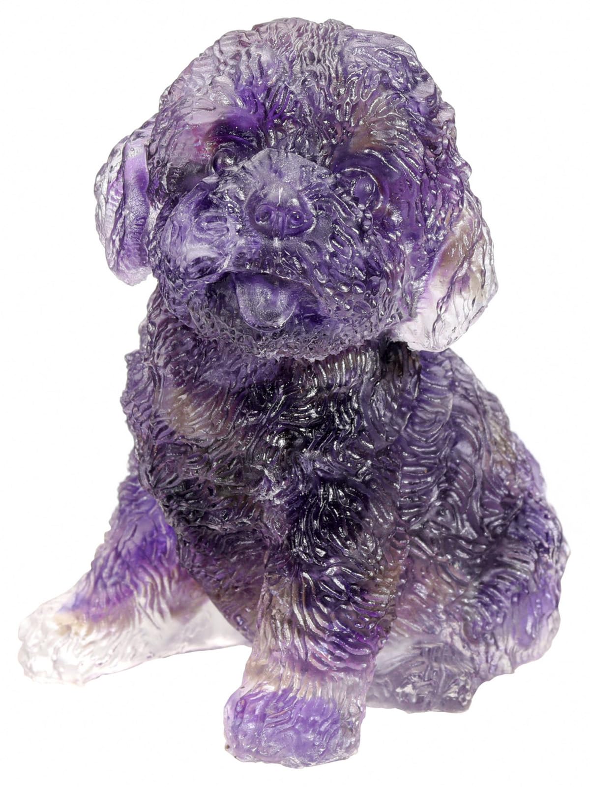 Jovivi Amethyst Crystal Dog Gifts For Women Dog Lovers,2.56" Purple Healing Crystal Gifts for Women Resin Gemstone Puppy Dog Ornaments Animal Figurine Statue Home Decor Bedroom Desk Decoration