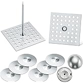 Hotop 50 Sets Perforated Insulation Pins 2-1/2", 1.5" Self Locking Washers