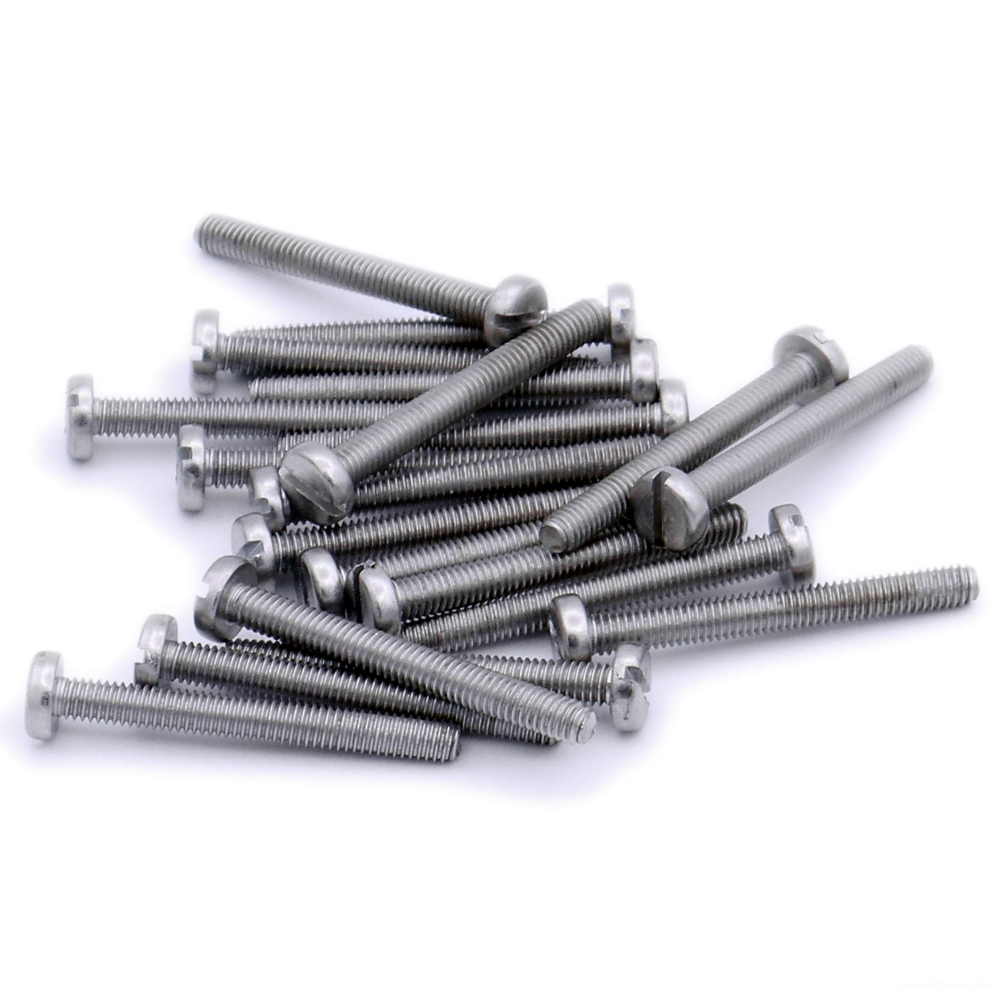 M3 (3mm x 35mm) Slot Pan Machine Screw (Bolt) - Stainless Steel (A2) (Pack of 20)