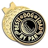 GEYGIE Best Dog Dad by Par Black Gold Golf Ball