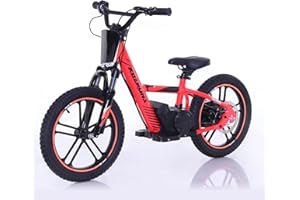 AIII Lightweight Electric Dirt Bike for Kids Aged 6-12, Professional Version, Racing Grade Electric Motorcycle, 500W Brushless Motor, 15.5MPH Top Speed, 16" Off-Road Tires, Safe Disc Brake, Red