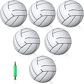 Zhanmai 6 Pack Inflatable Volleyball 16 Inch Blow up Beach Ball Large Sport Pool Ball with Pump for Adults Teens Gift Summer Outdoor Party Decorations