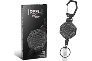 GADGET GEEKS The Ultimate Retractable ID & Keychain Badge Holder – Big Clip, 32” Steel Cord, Unbeatable Durability - Perfect for Office, School, Hospital, Construction, Recreation, 8oz (1 Pack, Black)