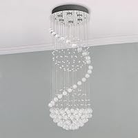 Modern Spiral Sphere Crystal Chandelier 