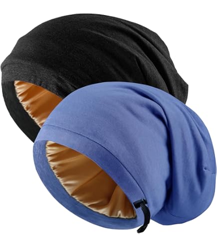 Amazon.com: Long Silk Satin Bonnet for Braids, XL Dreadlocks  display picture 1