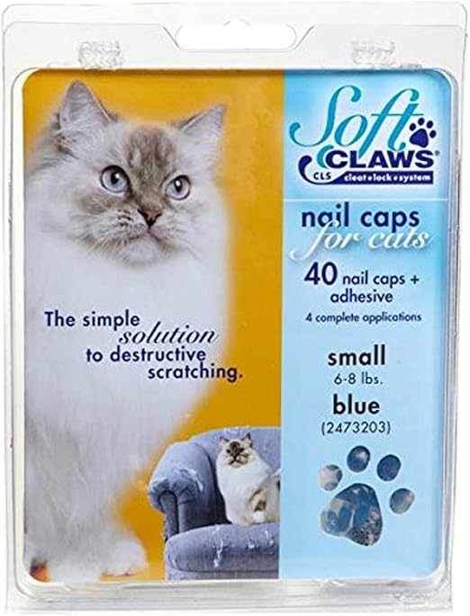 Soft Claws Feline Cat Nail Caps TakeHome Kit, Small, Blue Amazon.co