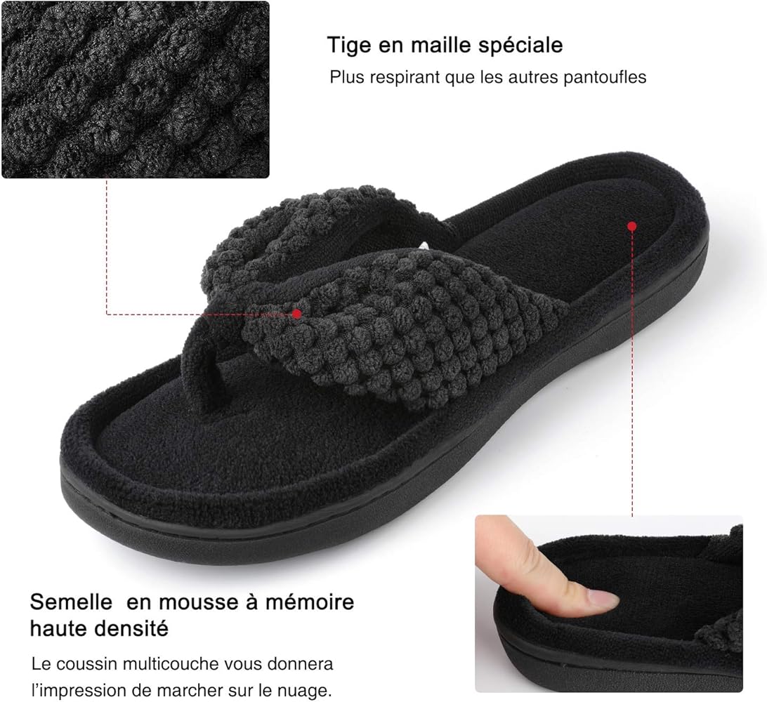 memory foam flip flops ladies