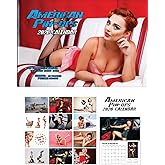 2026 AMERICAN PIN-UPS WALL CALENDAR 16 Months w/Poster Classy Sexy Models Women Vintage Cars Trucks Military