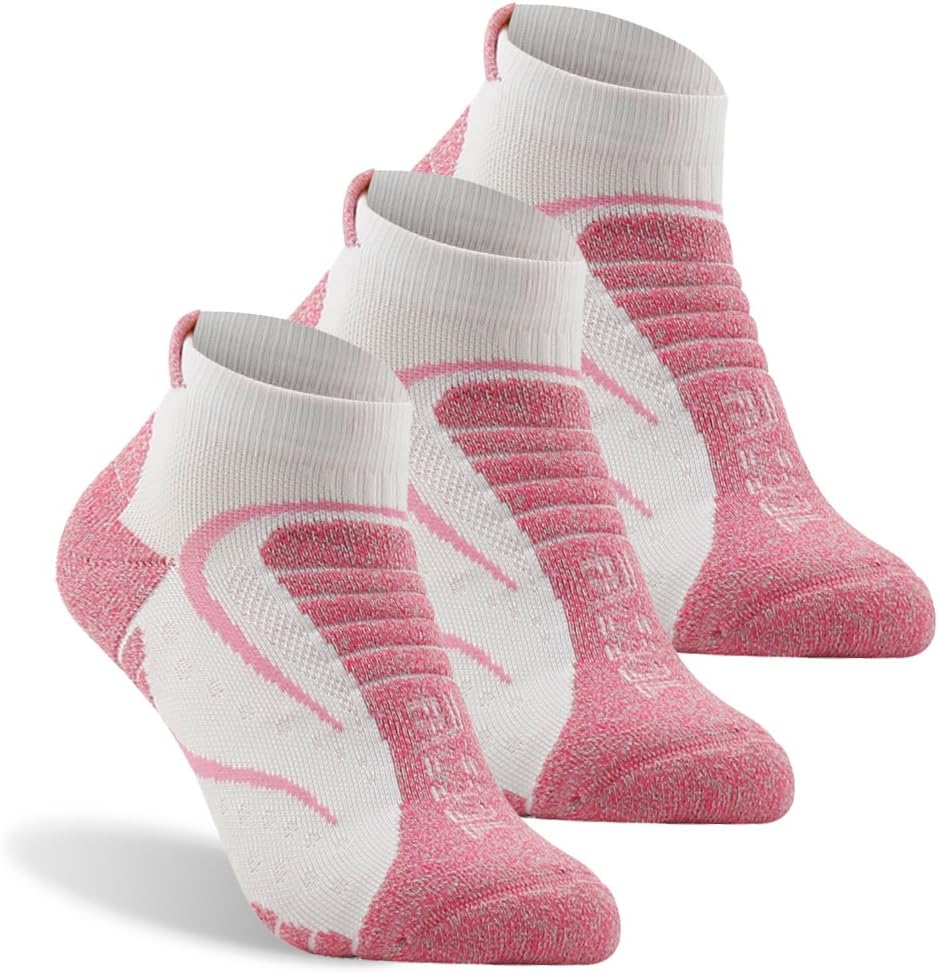 Facool Women's Moisture Wicking Athletic Cushion Hiking Camping Running Walking Ankle Socks 3/6 Pairs