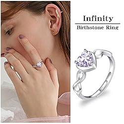 Shysnow Alexandrite Birthstone June Ring for Women