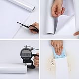 Hode White Glitter Vinyl Wrap 60cm x 5m Self Adhesive Wallpaper High Gloss view 2