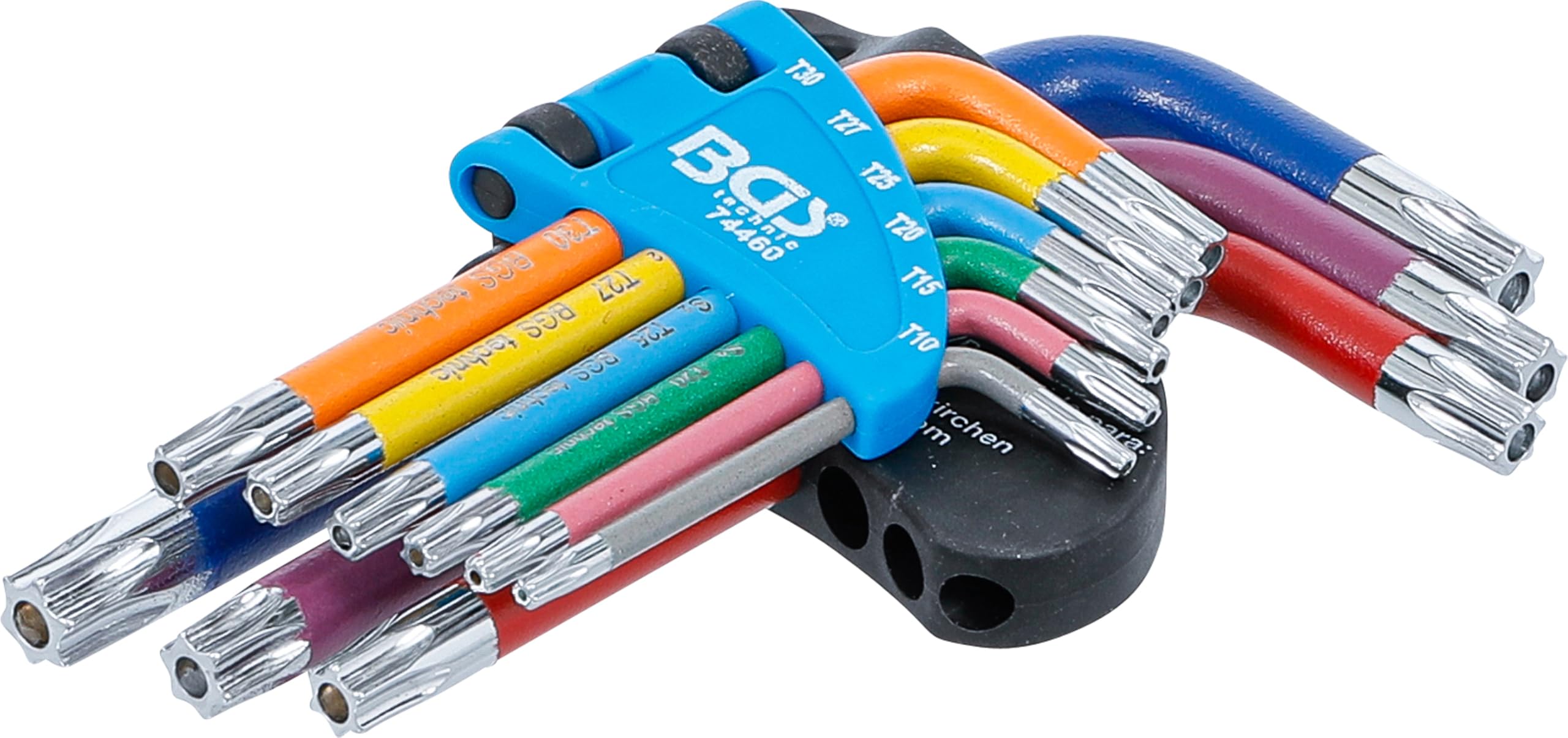 BGS 74460 | L-Type Wrench Set | Multicolour | Short | T-Star tamperproof (for Torx) T10 - T50 | 9 pcs.