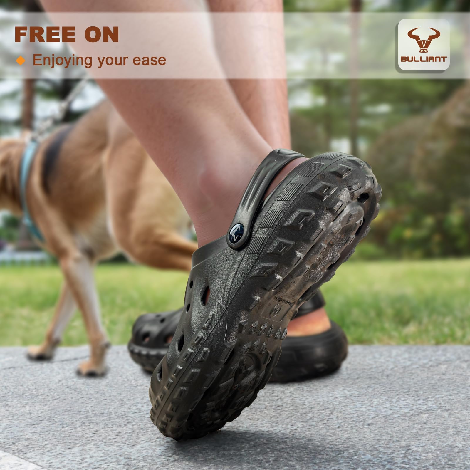 BULLIANT Men Clogs,Comfortable Mules Sandals for Men Women Cushioned Footbed Arch Support-EVA Ligthweight