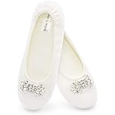 Women's Bridal Satin Slippers Comfortable Dancing Shoes for Bride