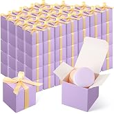Jutom Lavender 100 Pcs Mini Favor Boxes, 2 x 2 x 2 Inch | Extra Small Treat Boxes, Small Gift Boxes with Gold Ribbon, Halloween, Christmas, Wedding, Birthday, Baby Shower