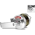 VIZILOK ADA Compliant, Single Egress Indicator Privacy Lock C5FS-L Durable ANSI Grade 2 Comp Commercial RightHanded Non Reversible in-Use or Vacant Push Button Lever - Satin Chrome