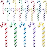 20 Pcs Christmas Inflatable Candy Canes 36 inch Blow Up Candy Cane Stick Xmas Candy Canes Balloons for Christmas Yard Decorations, 5 Colors