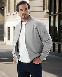 WULFUL Men's Bomber Jacket Lightweight Casual