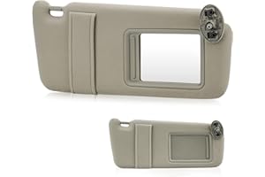 HKPARTS Right Passenger Side Sun Visor SunVisor for Toyota Camry 2007 2008 2009 2010 2011 Without Sunroof 74310-06750-E0 (Beige)