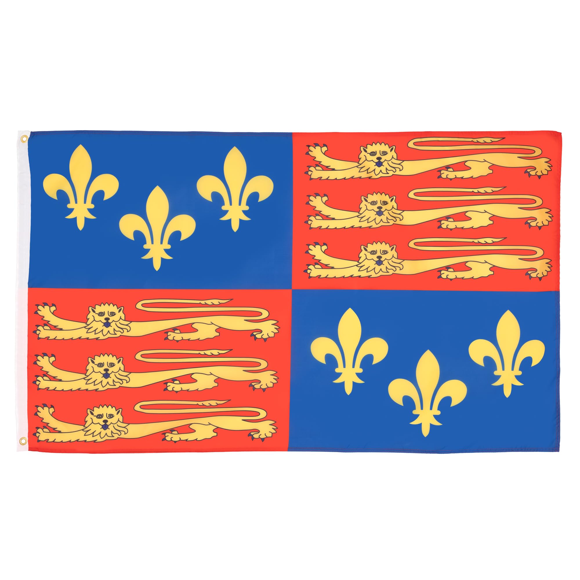 AZ FLAG - Royal Banner 16Th Century Flag - 3x5 Ft - 100D Polyester Bristish Historic Banner with Two Metal Grommets - Fade Resistant - Vivid Colors - 3' x 5' Feet - 150x90 Cm
