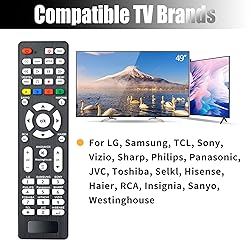 (Pack of 2) Universal TV Remote Compatible for