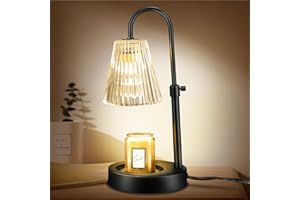 Anpro Candle Warmer Lamp with 2 Bulbs, Electric Candle Warmer Lamp with Timer, Height Adjustable Wax Melter for Scented Candles, Scented Candle Holder for All Size Jar Candles