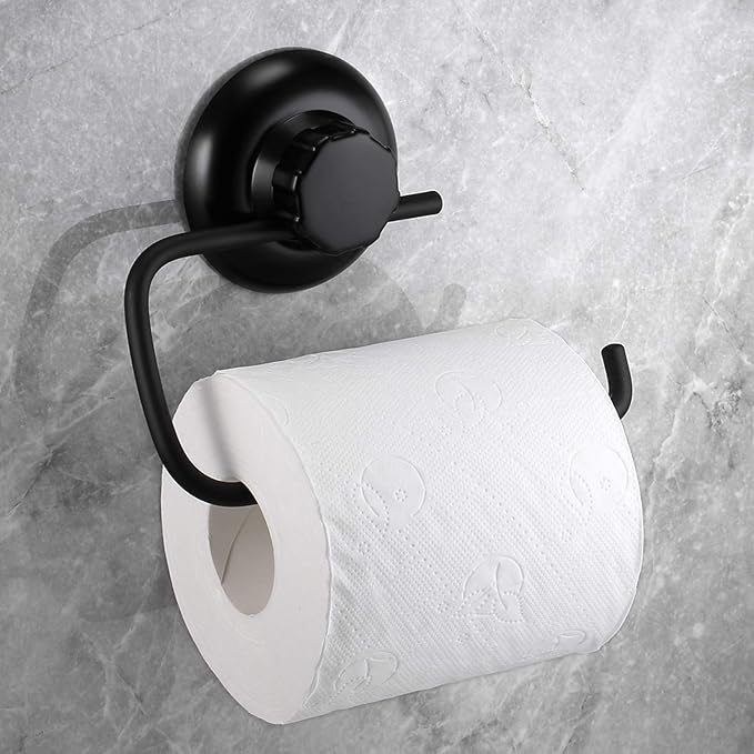 MaxHold NoDrilling/Suction Cup Toilet Paper Roll Holder Vaccum